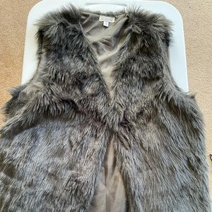 Gray fur vest from Charming Charlie M